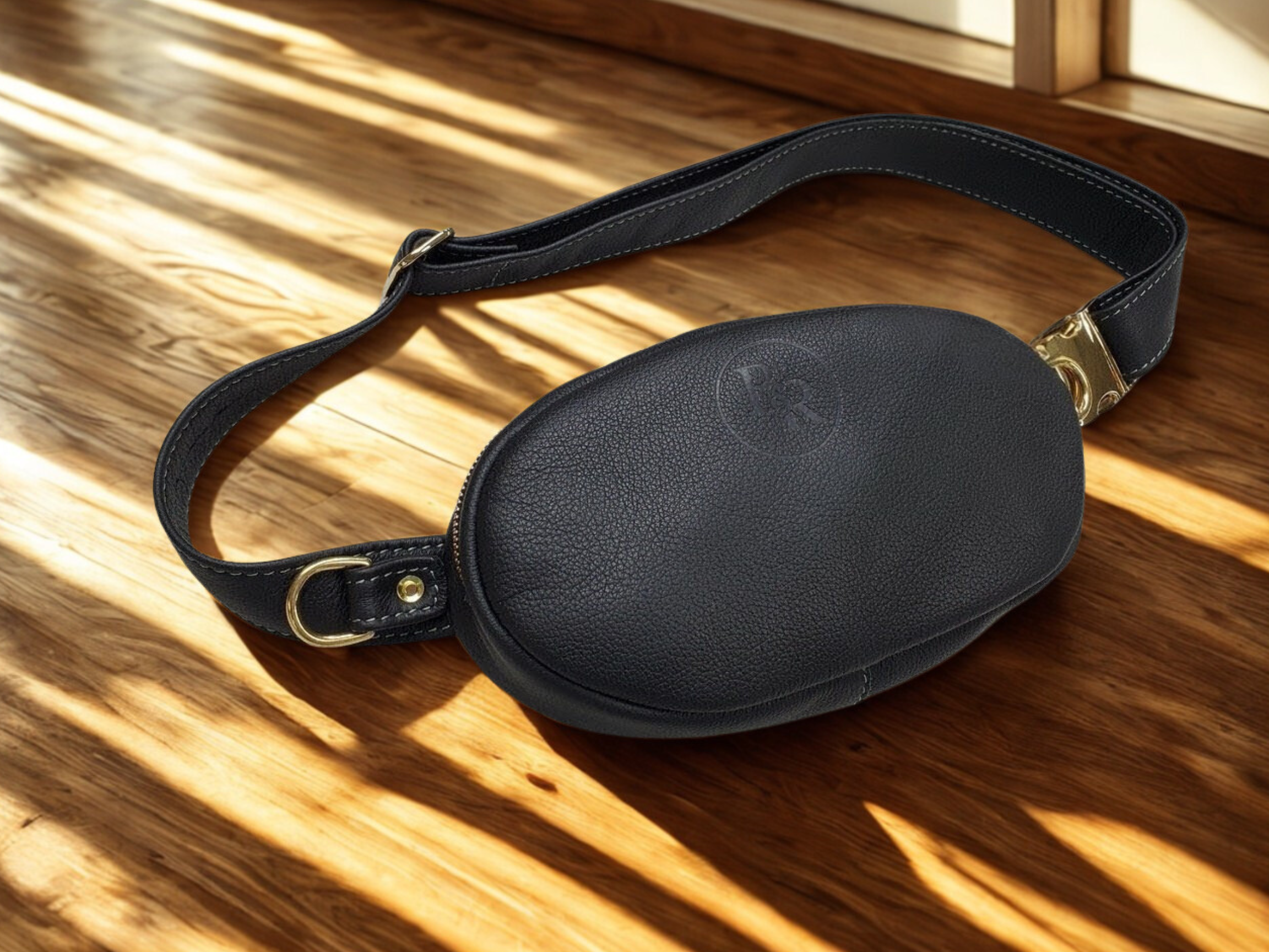 Black leather crossbody bag 