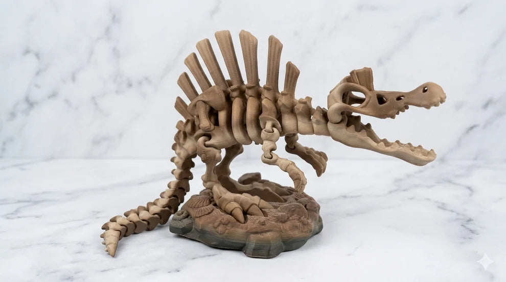 Skeleton Dinosaurs w/ Bases- Bone Color