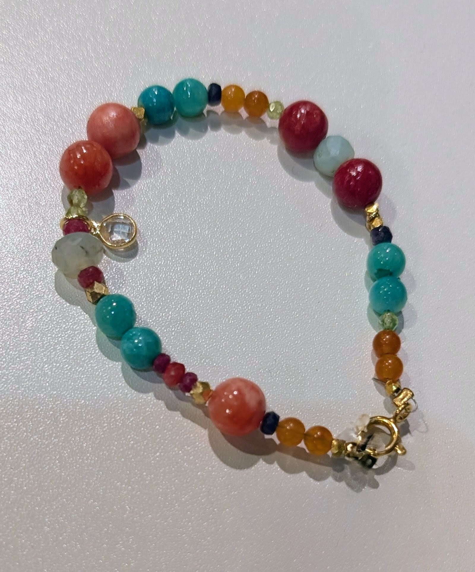 Pearl, Quartzite, and Gold-Filled Bracelet