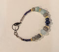 Sapphire, Opal, Aquamarine, and Sterling Silver Bracelet