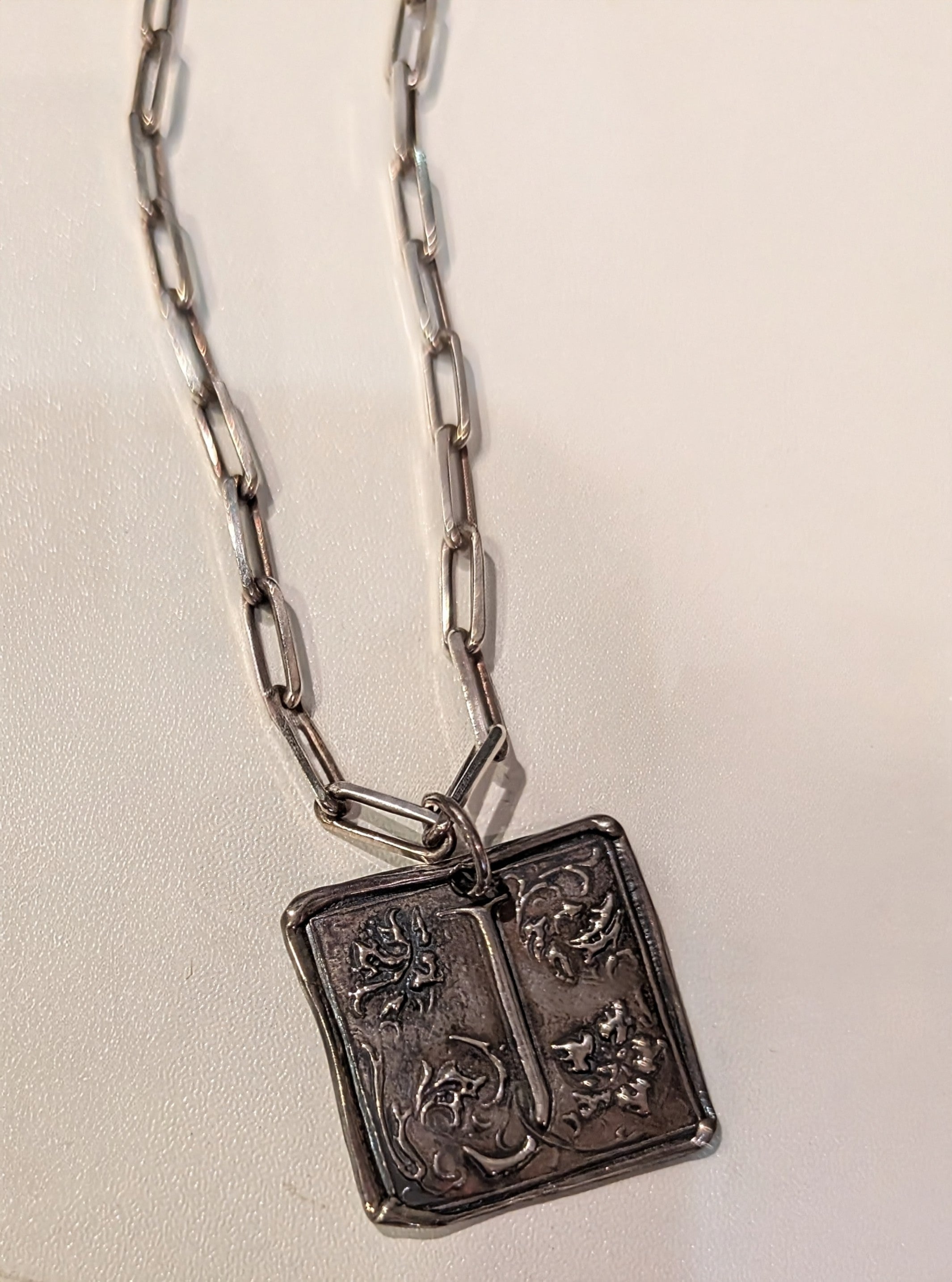 Sterling Silver "J" Necklace