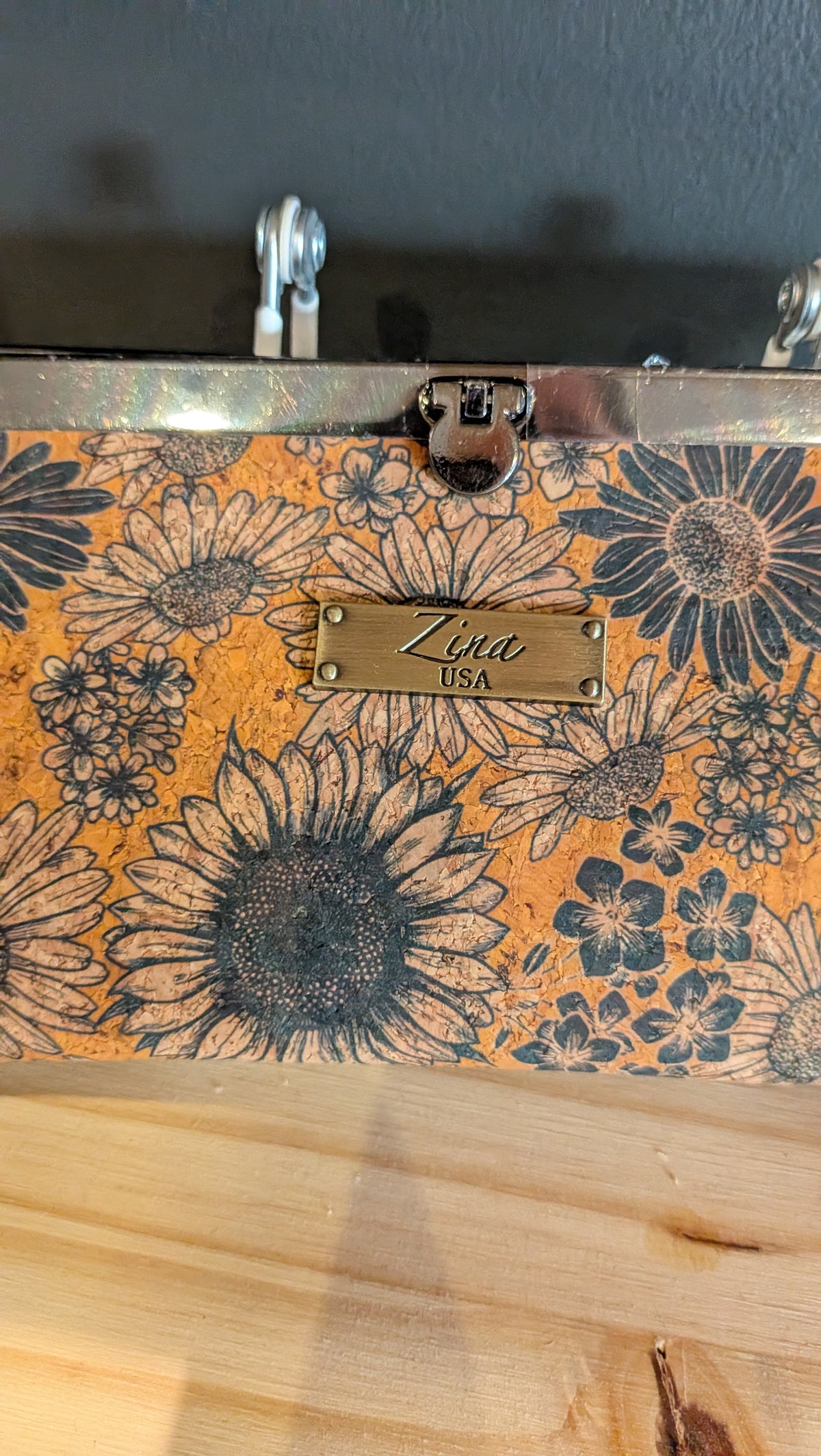 Sunflower Cork Wristlet