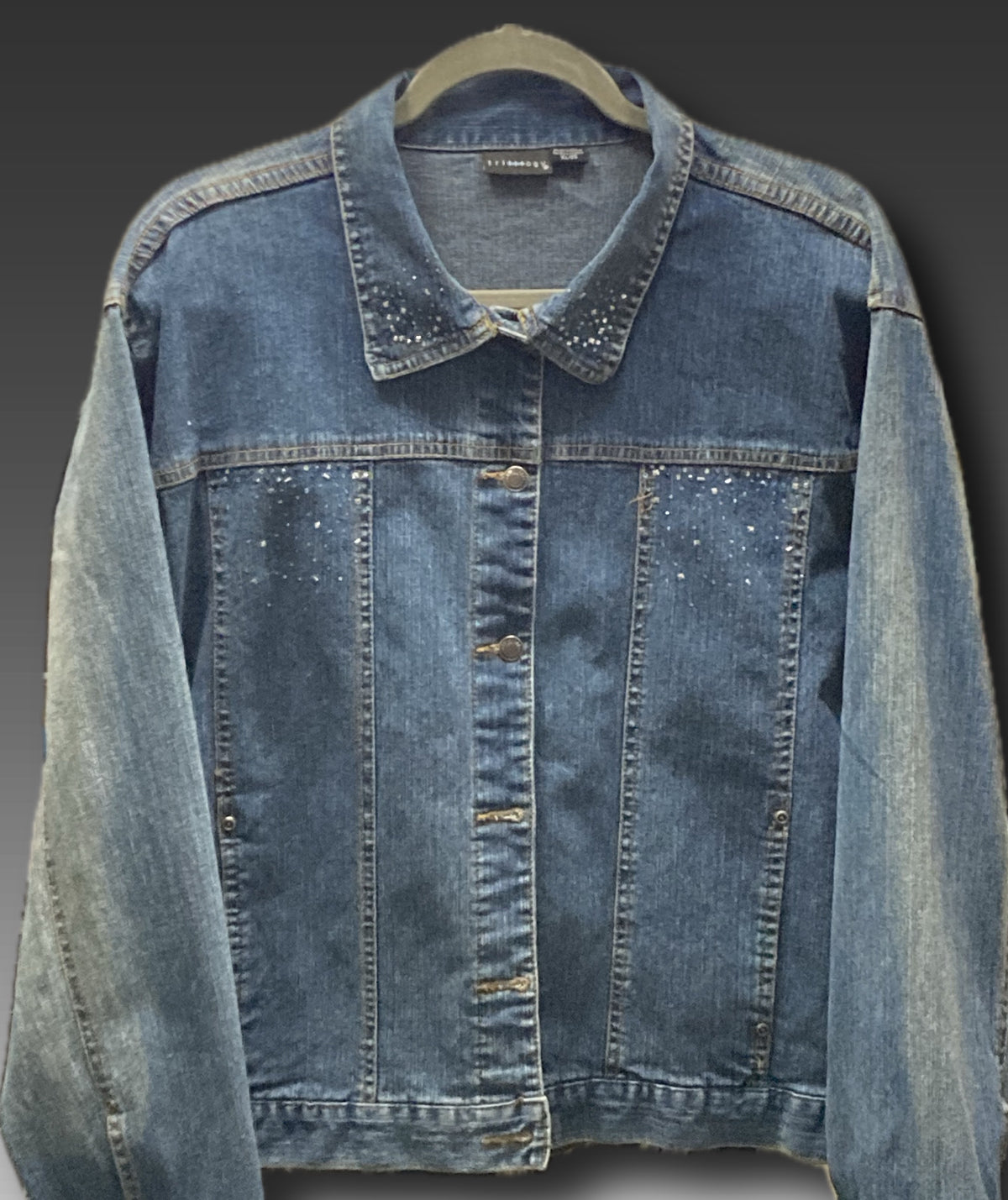 Starry Playhouse Square Denim Jacket Women size XXL