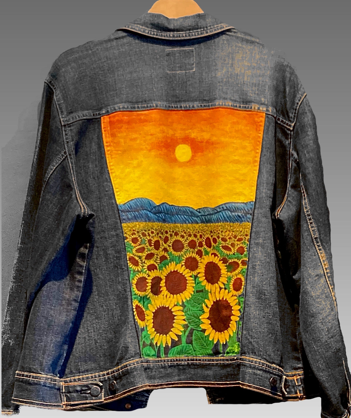 Sunflower Feilds Denim Jacket Women's size XXL