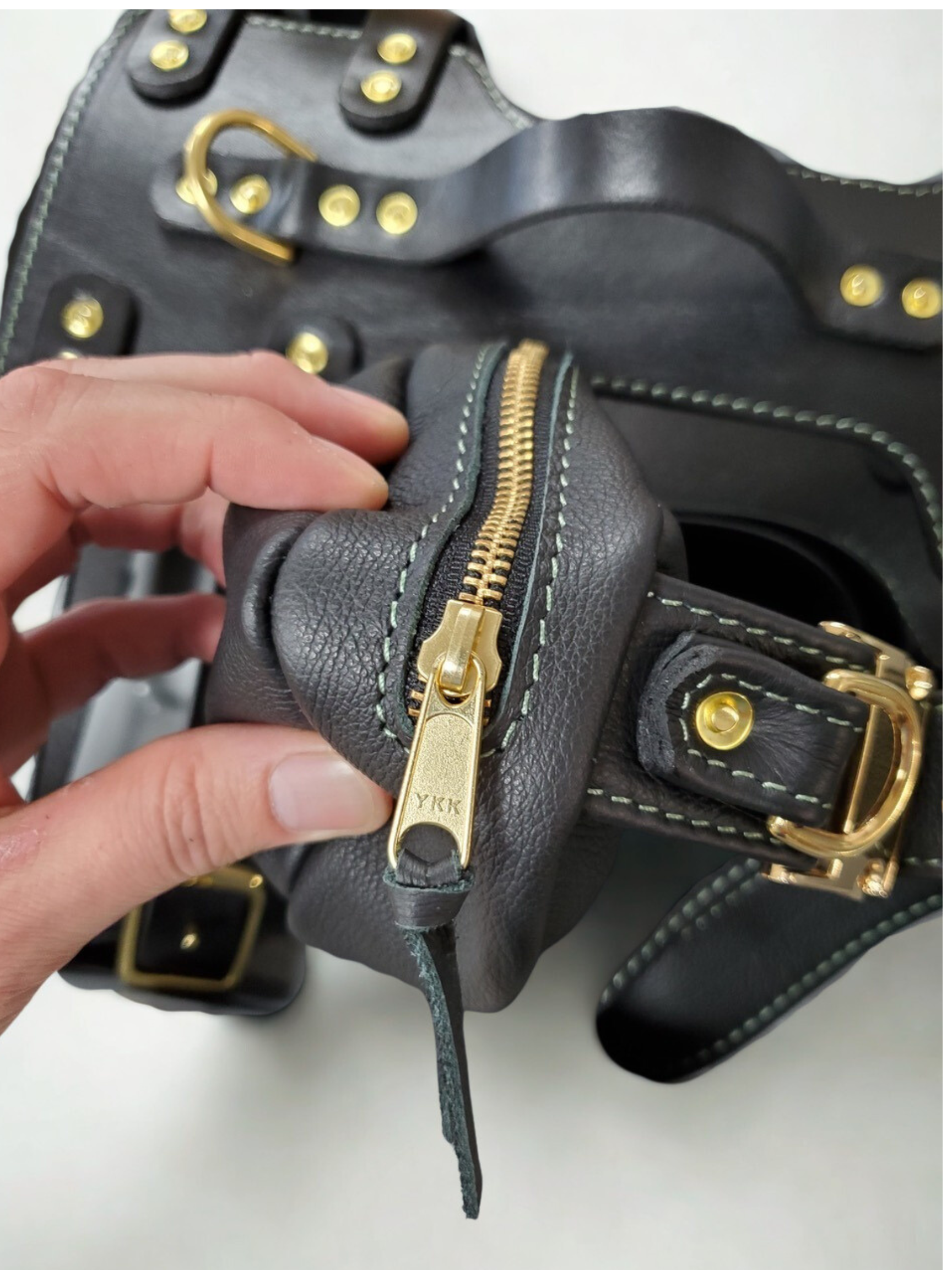 Black Leather Cross Body