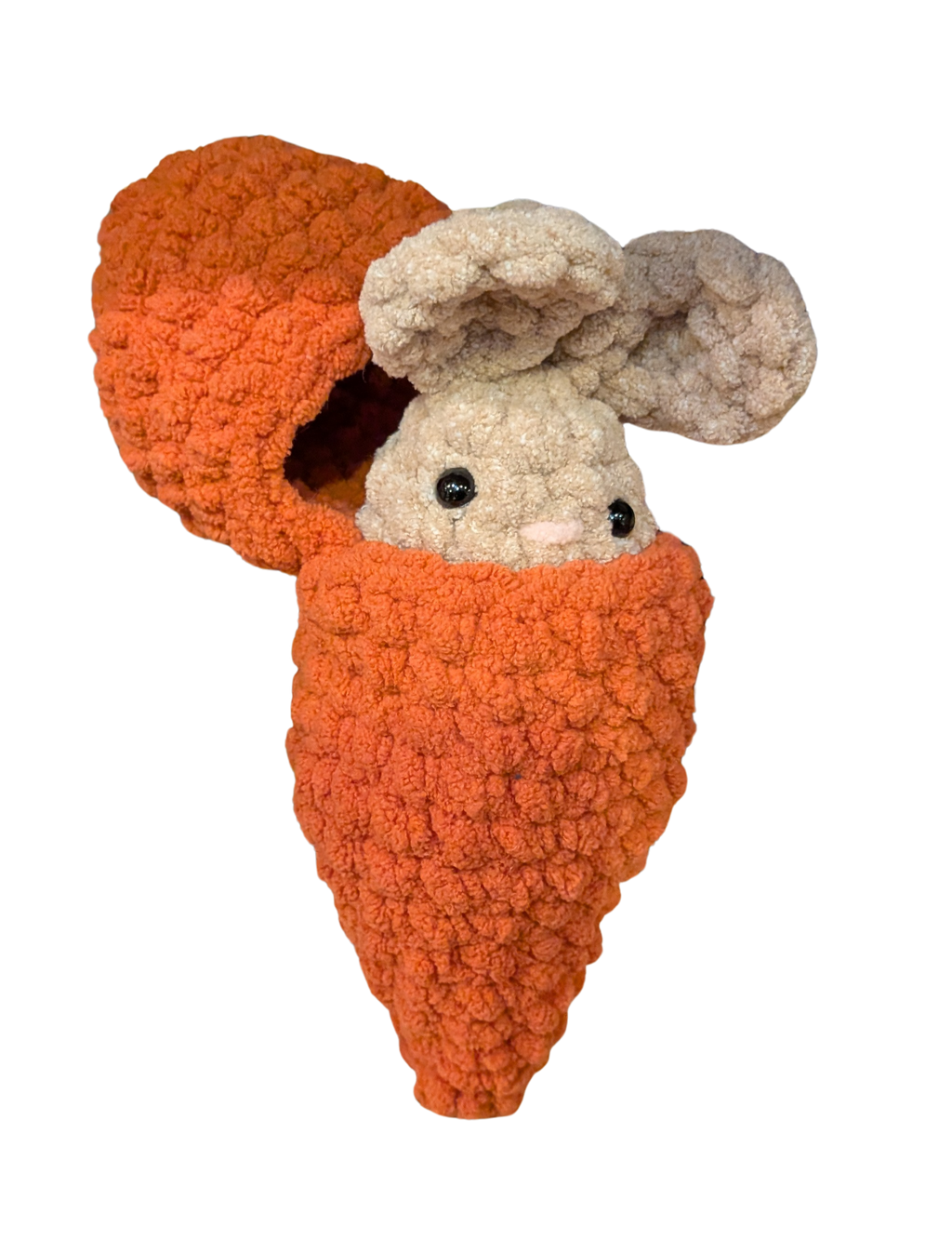 Crochet Bunny in a Carrot Stuffy