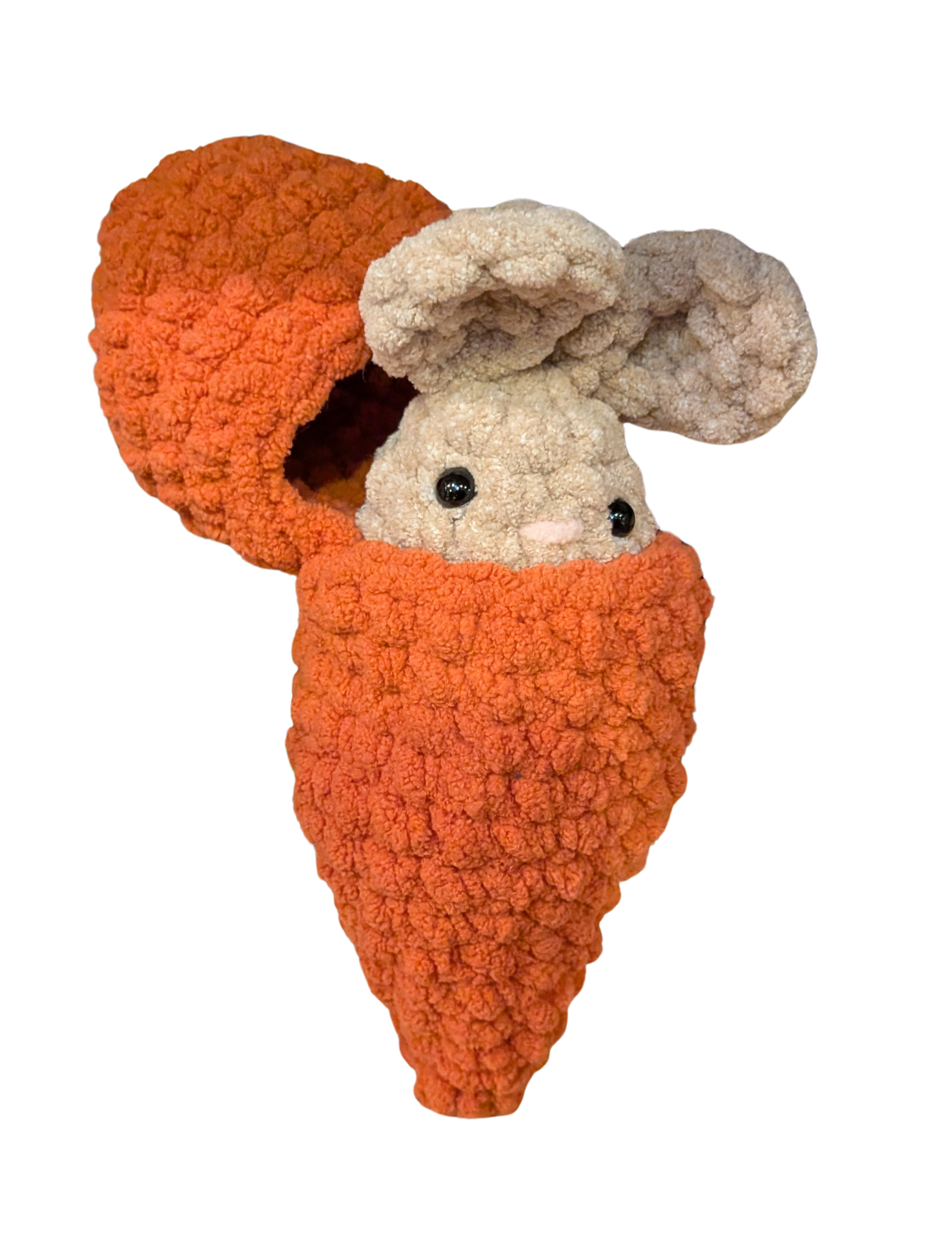 Crochet Bunny in a Carrot Stuffy