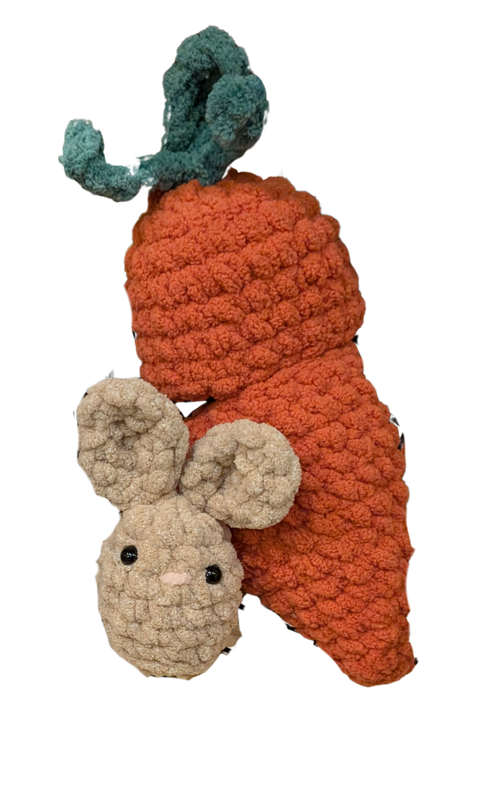 Crochet Bunny in a Carrot Stuffy