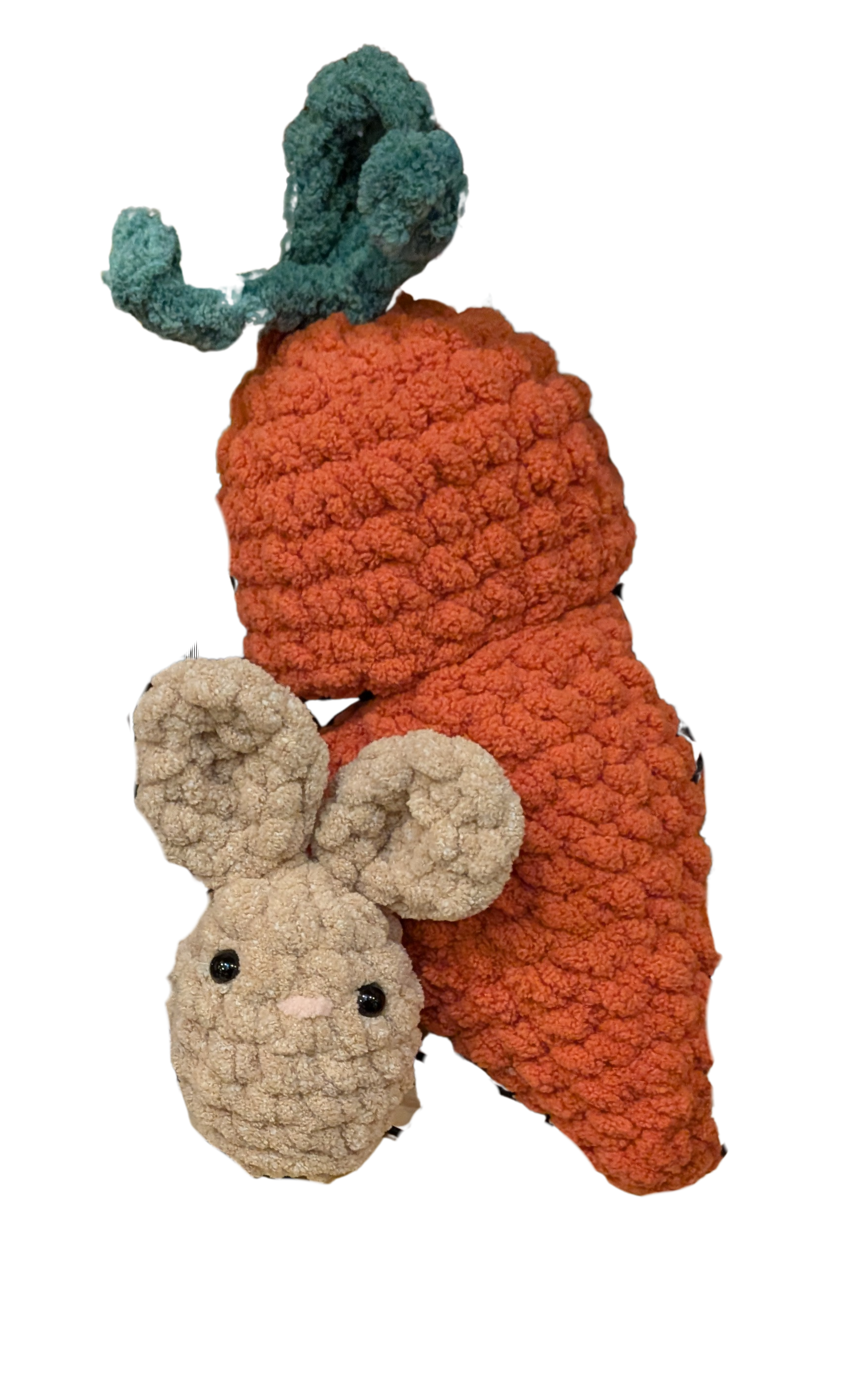 Crochet Bunny in a Carrot Stuffy